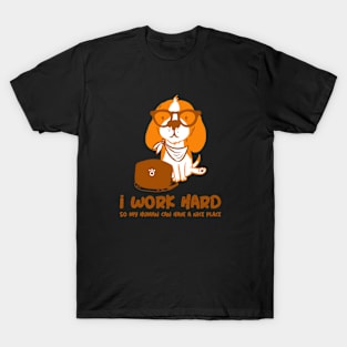 Dog Works hard T-Shirt